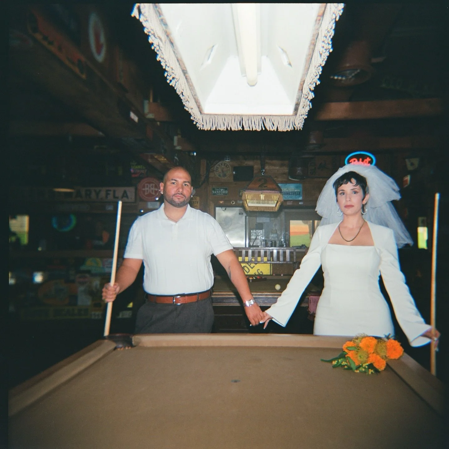 80s Hong Kong pre-wedding inspired &mdash; but make it Orlando.❤️

Spent a night wandering the Milk District with Vanessa &amp; Geo: neon signs, pool halls, photobooths, and all the film goodness. 

🎞️ Developed/Scanned: @notanotherfilmlab 

-

Stil