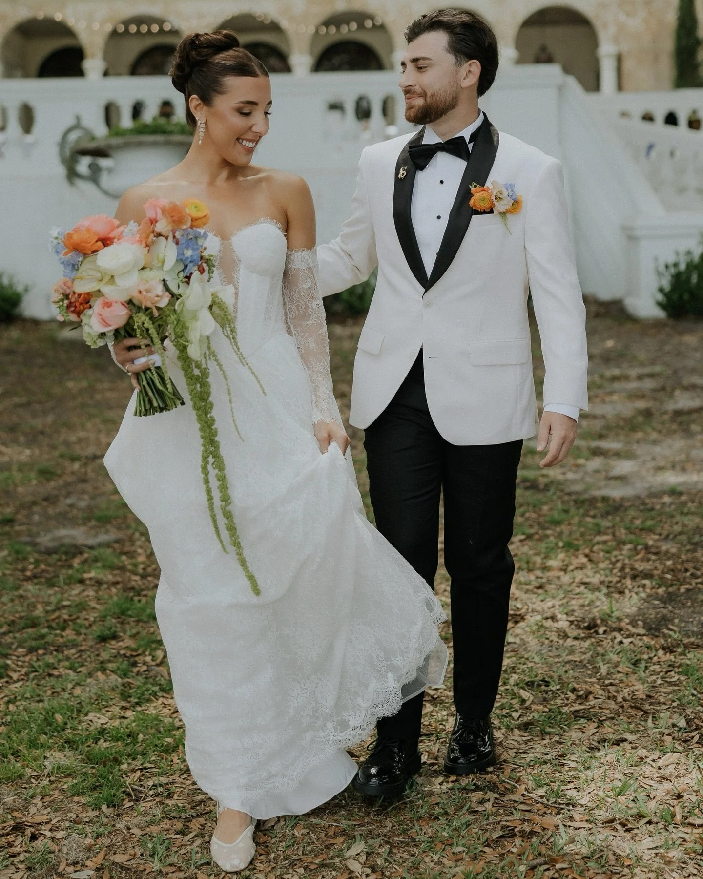 Forever dreaming about Christine &amp; Tyler&rsquo;s colorful Spring wedding at Bella Cosa 🌸💕

~ Vendors ~
Venue | @bellacosaweddings 
Coordinator | @sjeventsllc 
Florals | @charliemaeflorals 
Content | @tot_tiercontent 
MUAH | @glambytaylorthomas 