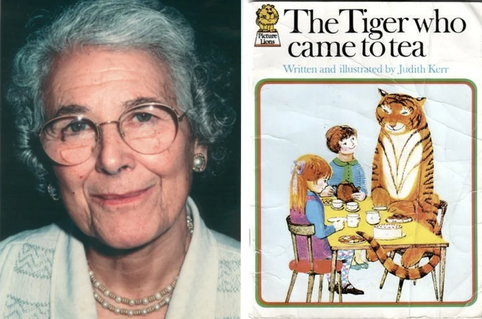 Judith Kerr © Matthew Kneale; The Tiger Who Came to Tea first edition