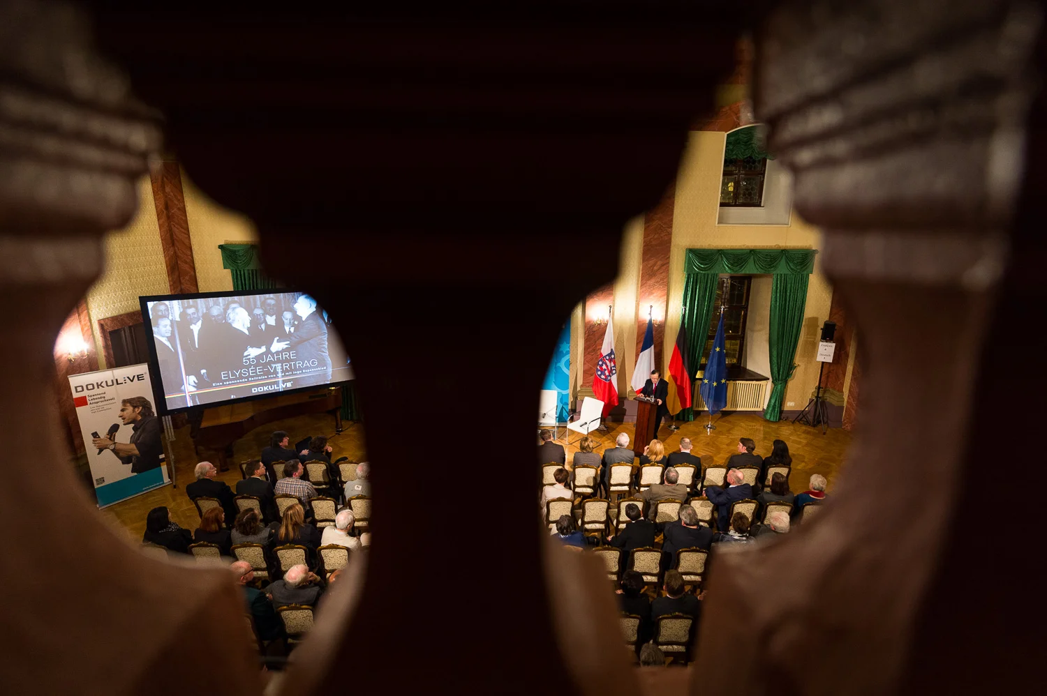 55 Jahre Élysée-Vertrag – Deutschland, Frankreich und die Zukunft Europas -
Informations- und Diskussionsveranstaltung am 22. Januar 2018.
Montag, 22. Januar 2018, Barocksaal, Thüringer Staatskanzlei, Erfurt.
//Foto: Pawel Sosnowski