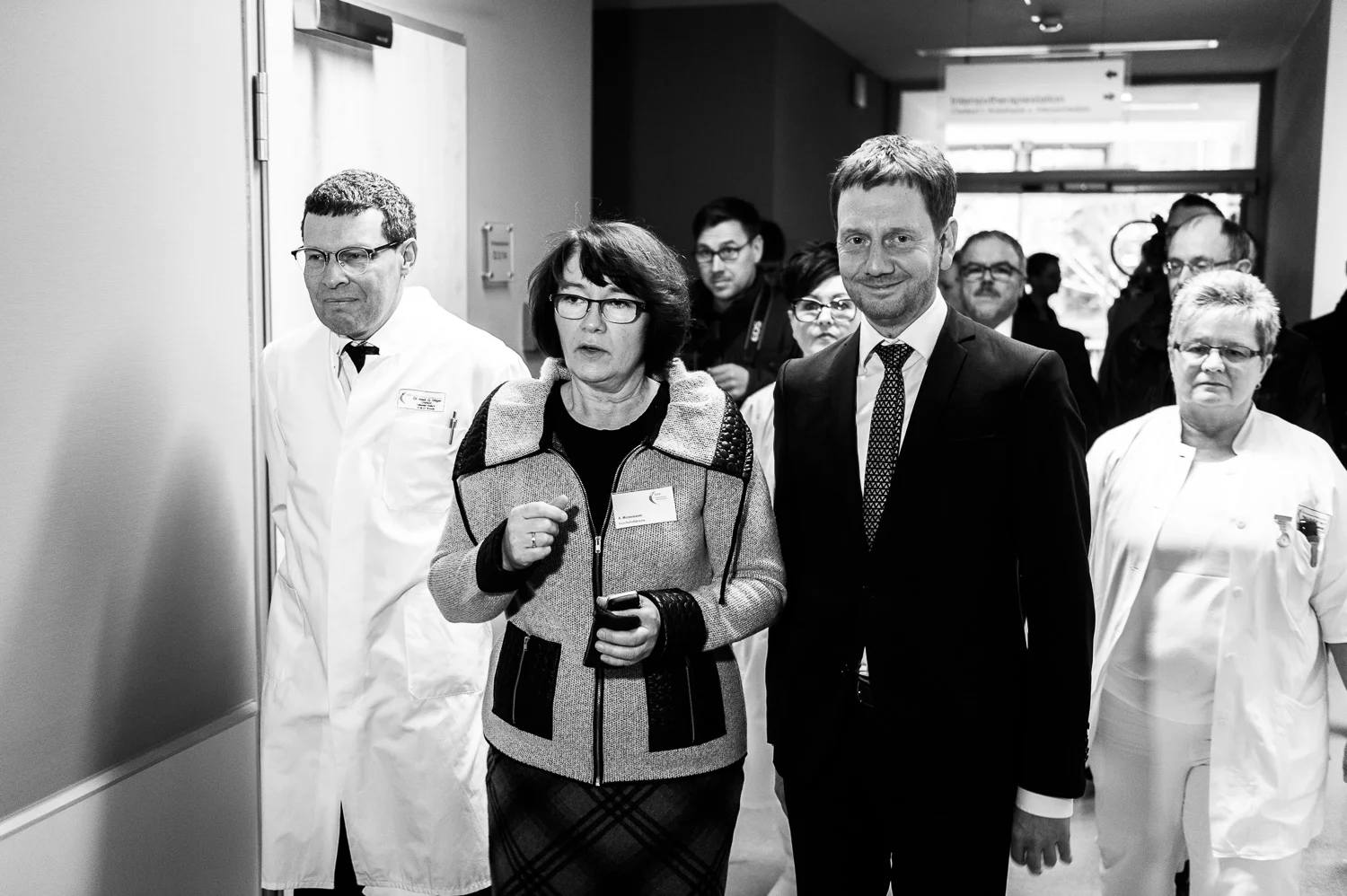 Michael Kretschmer, Ministerpraesident von Sachsen aufgenommen im Rahmen des Besuchs vom Kreiskrankenhaus in Stollberg, 05.02.2018.
//Foto: Pawel Sosnowski www.pawelsosnowski.com