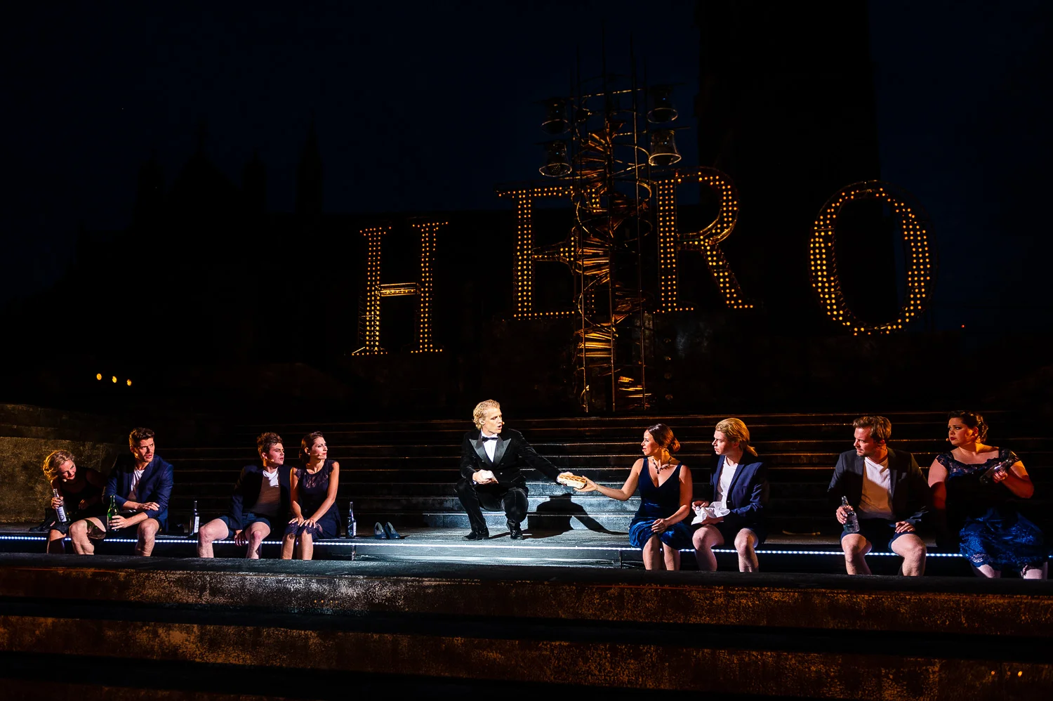 Magdeburg, 14.06.2018. Jesus Christ Superstar, Rock-Musical in zwei Akten. Gesangstexte von Tim Rice. Musik von Andrew Lloyd Webber. Deutsch von Anja Hauptmann. DomplatzOpenAir. Premiere, 15. 6. 2018.
//Foto: Pawel Sosnowski www.pawelsosnowski.com