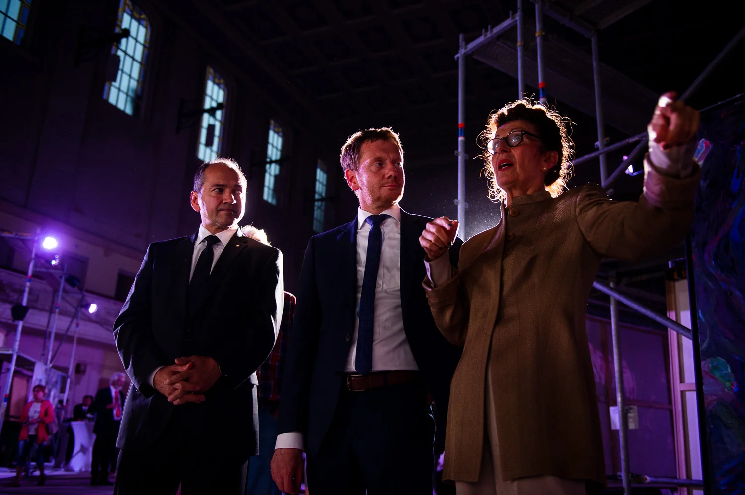 Goerlitz, 13.07.2018.
Ministerpraesident Michael Kretschmer eroeffnet als Schirmherr die Ausstellung „Mythos Europa“ mit ueber 100 Werken von ANTOINETTE in der Stadthalle Goerlitz.
//Foto: Pawel Sosnowski www.pawelsosnowski.com