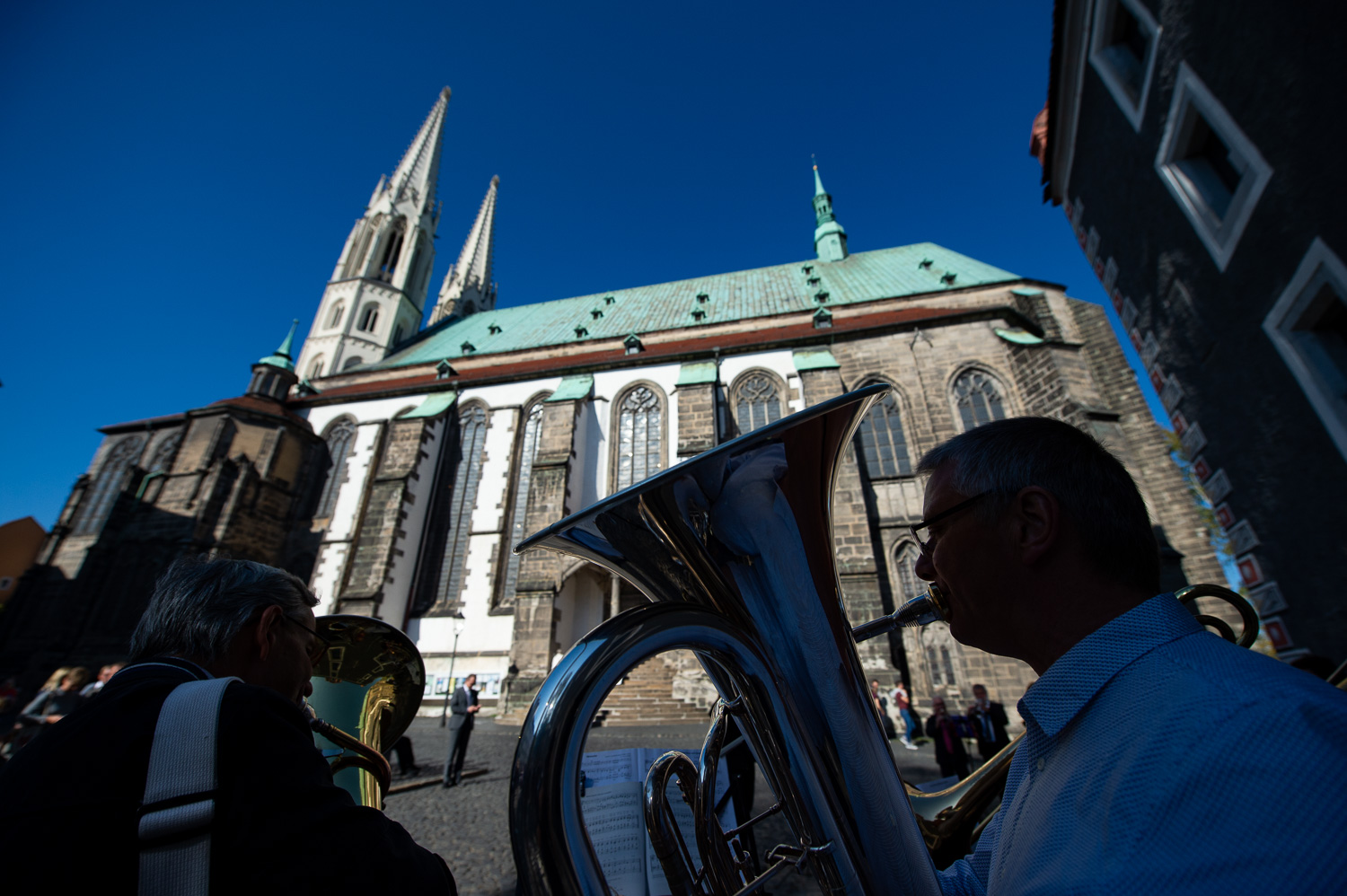  Peterskirche aufgenommen im Rahmen eines Gottesdienstes zur Einfuehrung von Theresa Rinecker ins Amt der Generalsuperintenden- tin des Sprengels Goerlitz und Verabschiedung von Martin Herche in der Pfarrkirche St. Peter und Paul, Goerlitz, 14.10.201