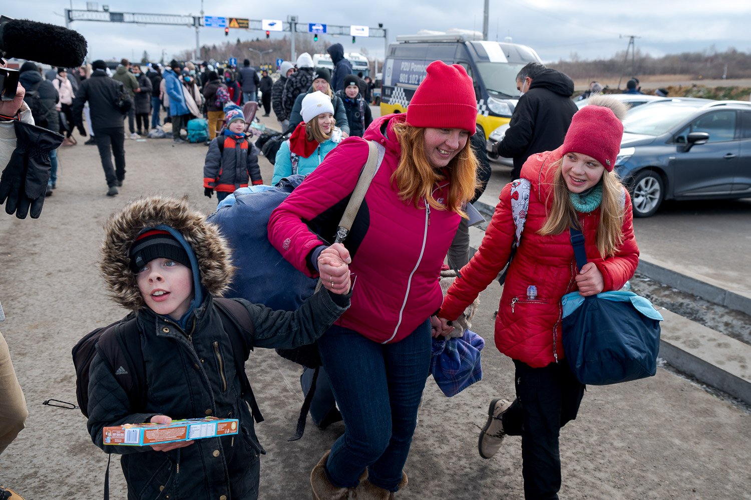  Grenzübergang in Medyka, Polen 28.02.2022 