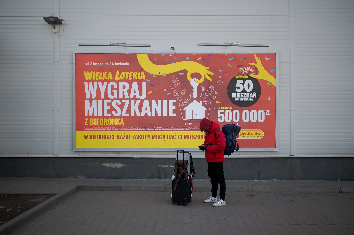  Grenzübergang in Medyka, Polen 28.02.2022 