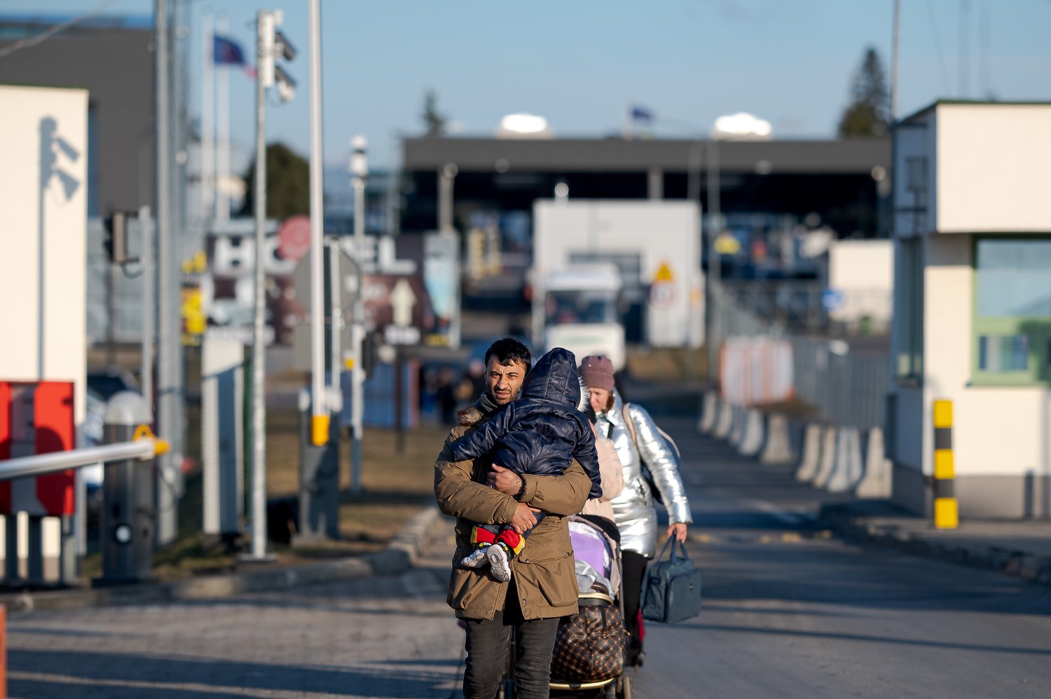  Grenzübergang in Medyka, Polen 28.02.2022 