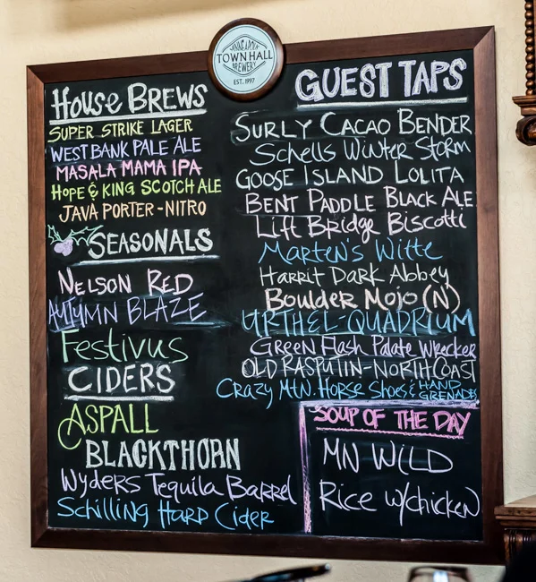 Custom Chalkboard & Wooden Plaque for Town Hall Brewery