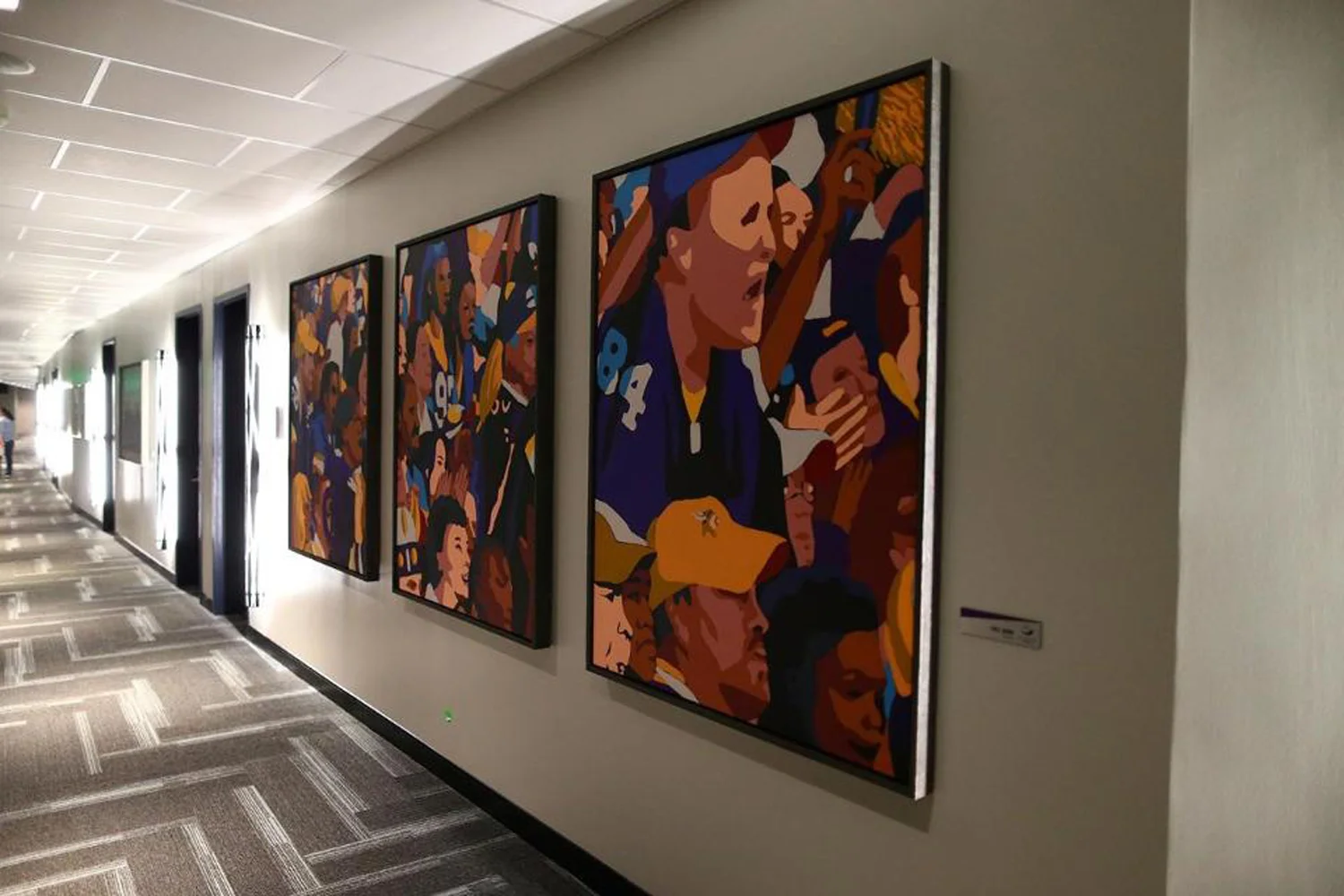 Canvases we stretched and framed for Vikings stadium