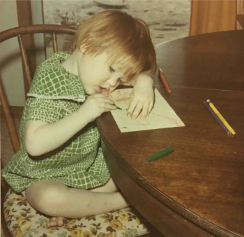 Me at 2 years old working on my first design project ;)