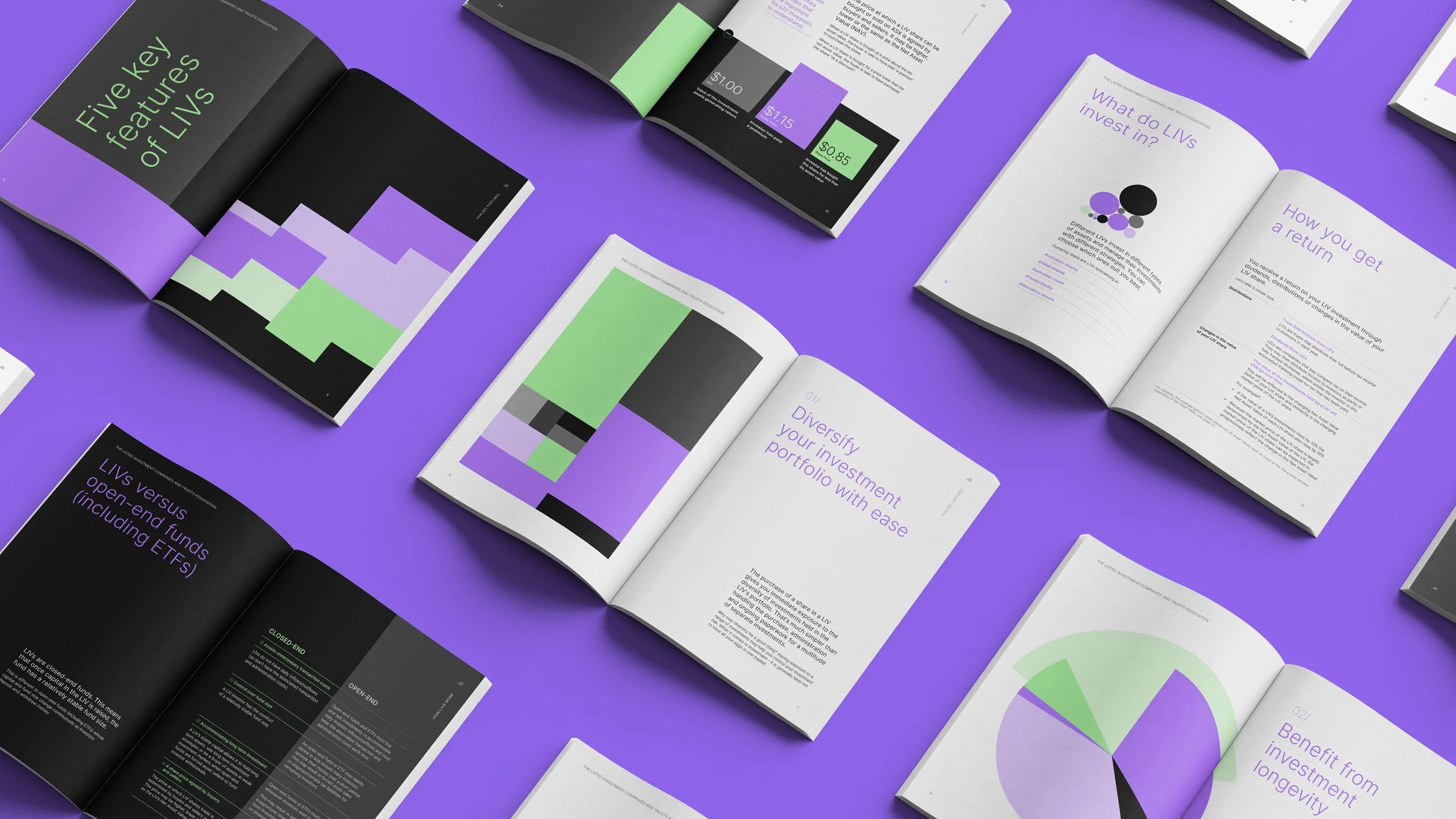 This bold rebrand was backed up with a fresh, dynamic logo and an innovative visual language, including a system of graphics representing key investment concepts. Together with a structured, easy-to-understand educational narrative, Listed rejuvenat