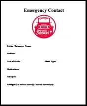 In Case of Emergency (ICE) form - FREE Download