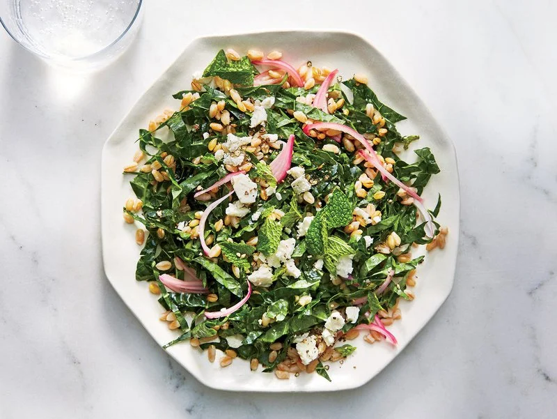 Kale, Farro & Feta Salad