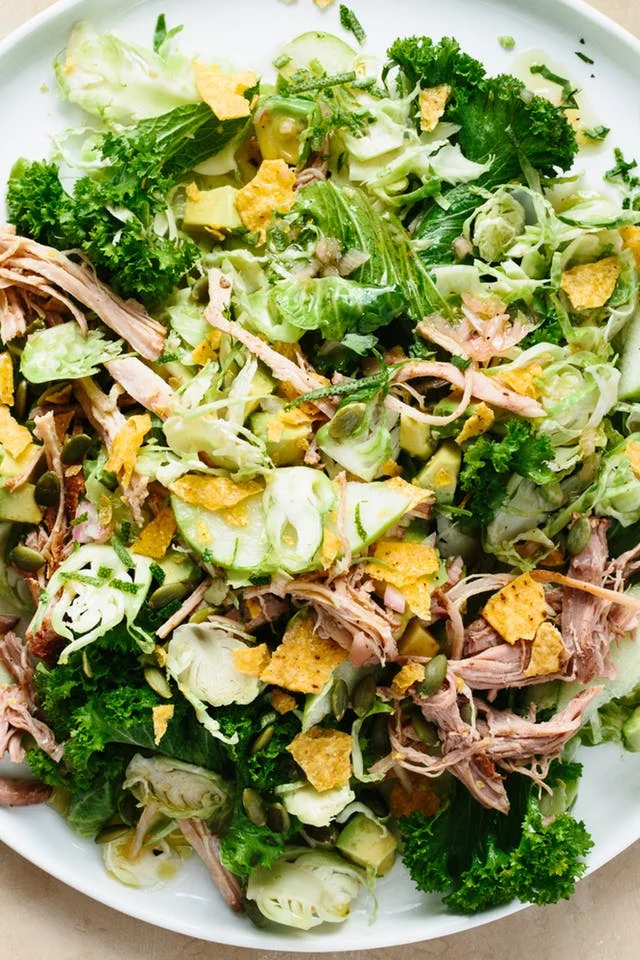 Spicy Pork Carnitas Salad Bowl