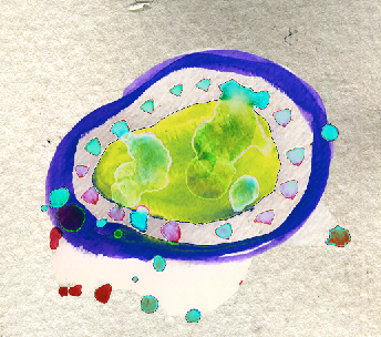 The green in this shape ager inverting the colors actually does look like a petri dish. 