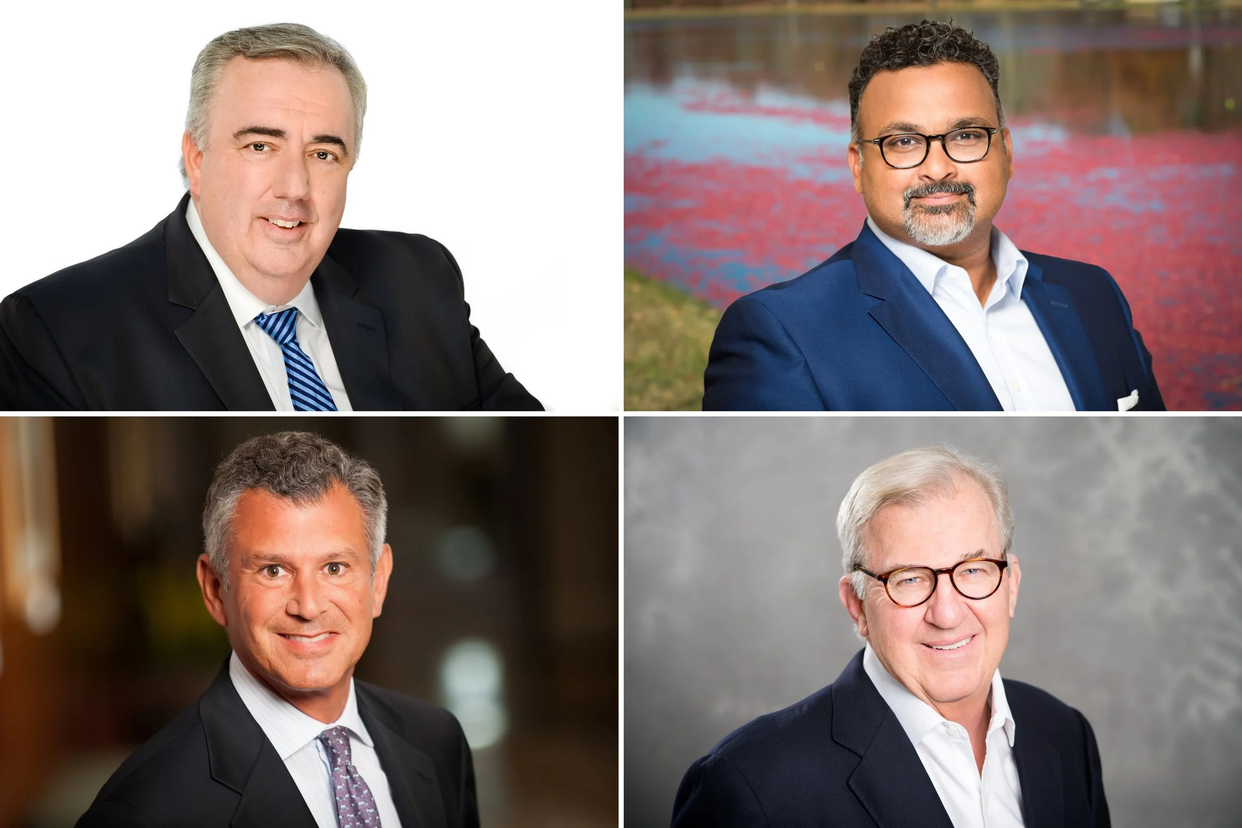 Headshots with different backdrops.