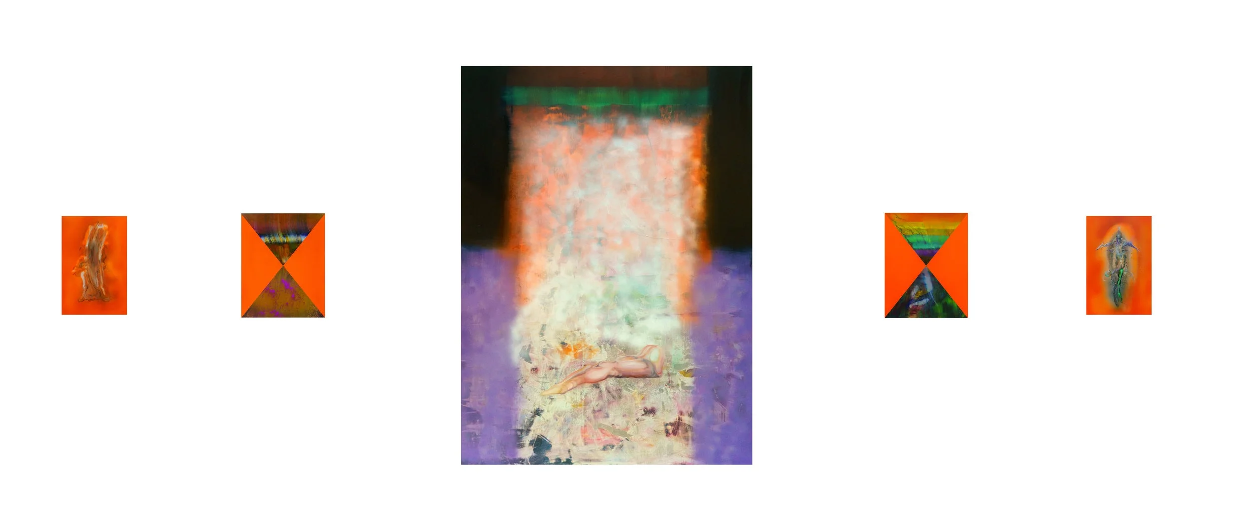 The Instrument Possessed (5 Painting Installation)