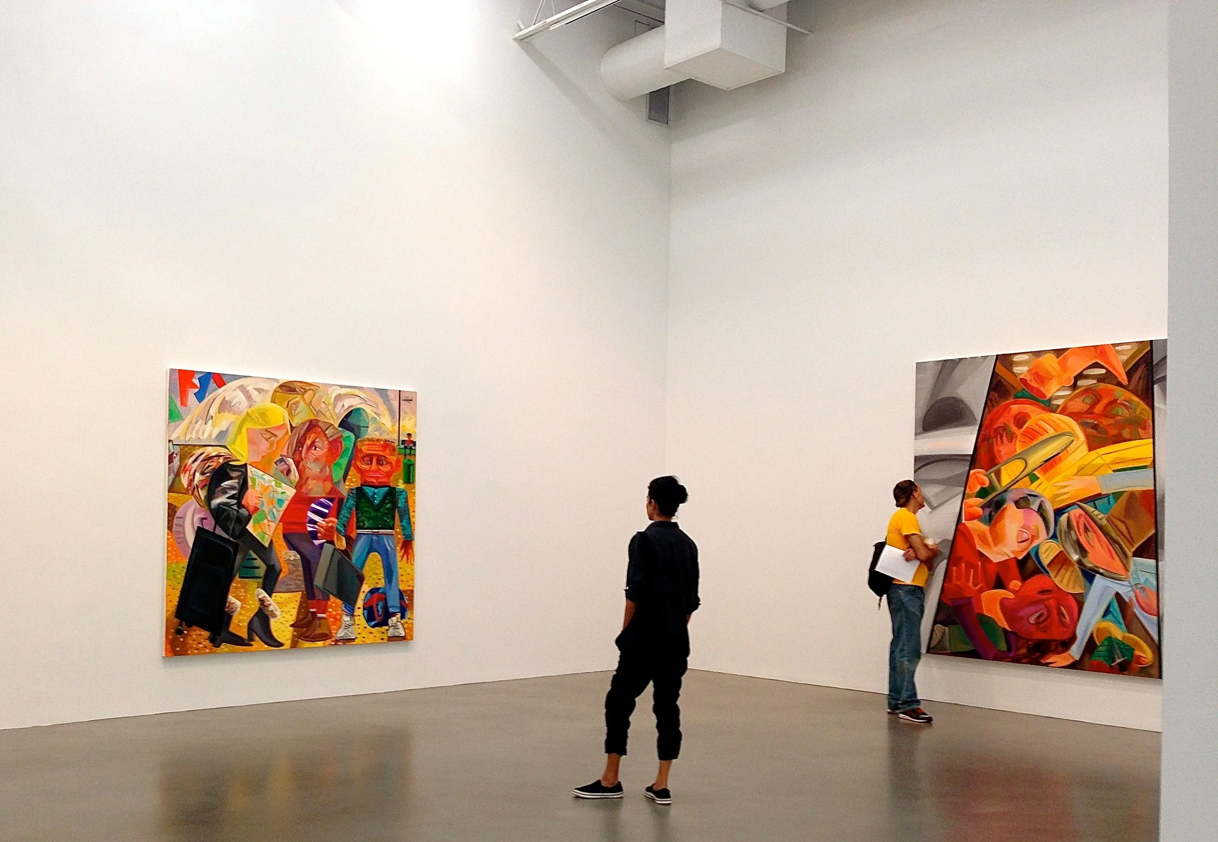 Petzel Gallery, Dana Shutz, Fight in an Elevator, 2015