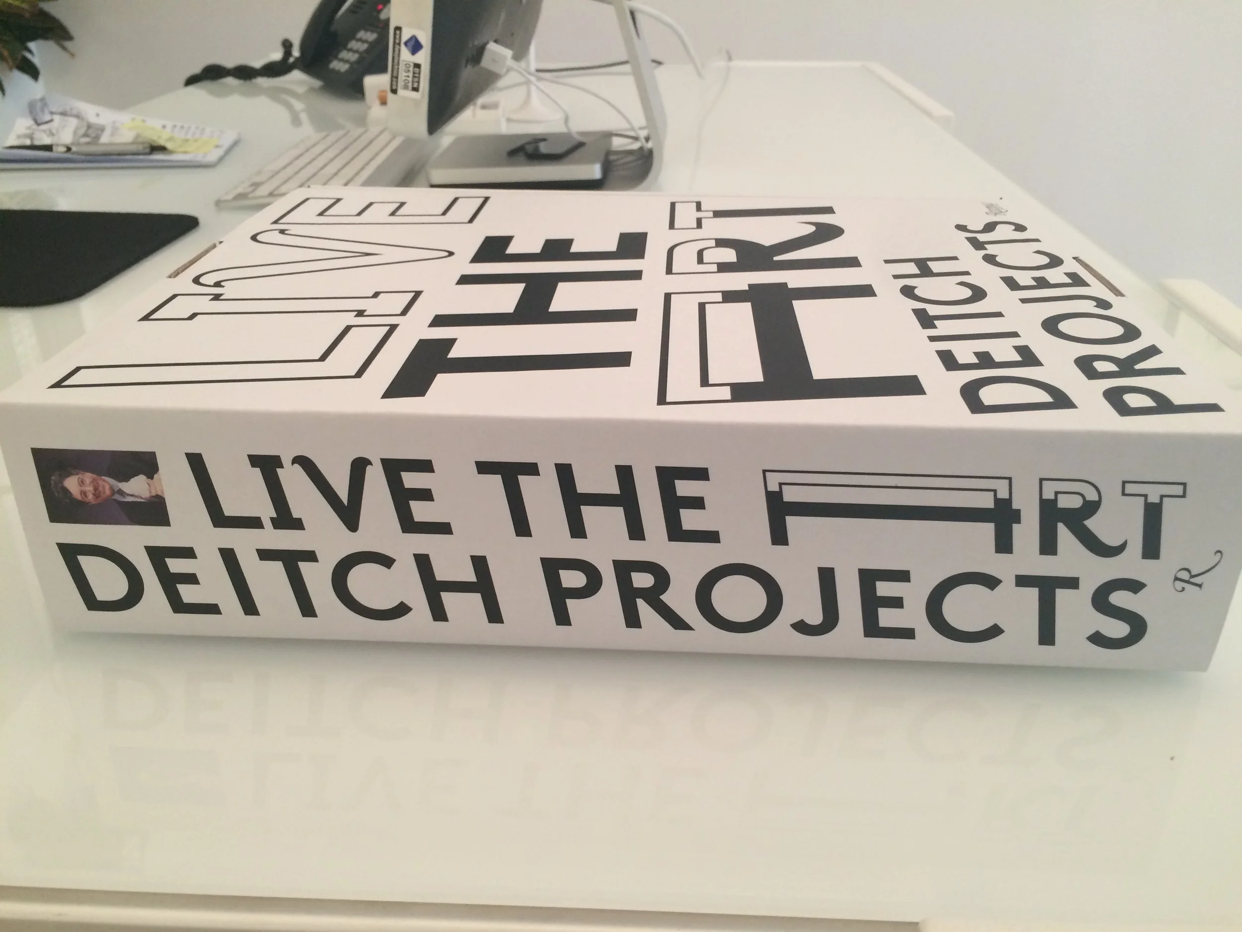 View of Jeffrey Deitch book, Live the Art, 2014