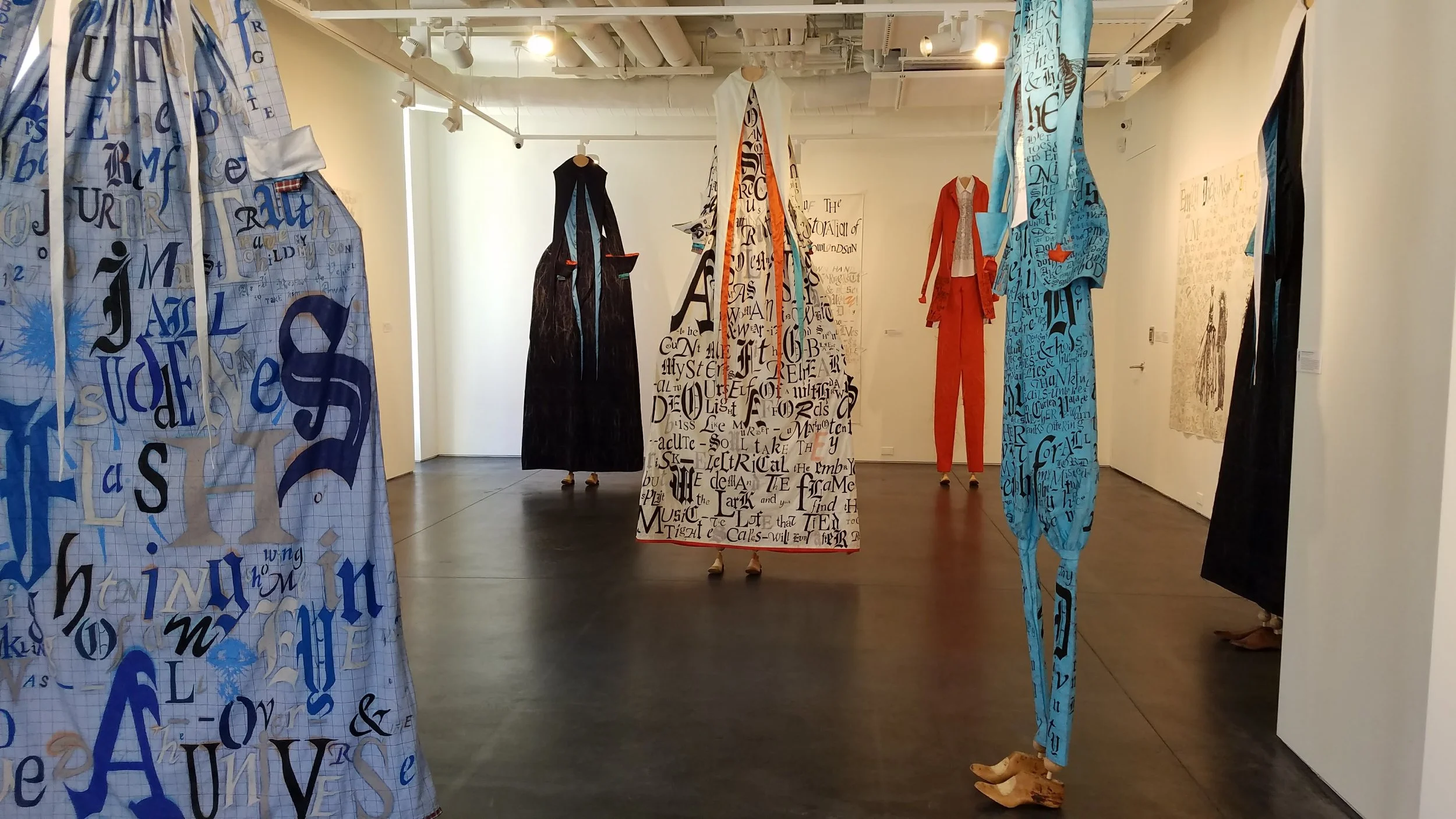 Lesley Dill, Installation View, Wilderness- Words are Where What I Catch is Me, 2017, Courtesy Nohra Haime Gallery
