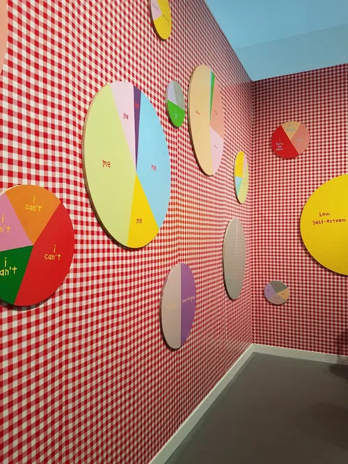 Cary Leibowitz Courtesy of Invisible Exports I need to grown up and be taken seriously, said the clown at the urinal.