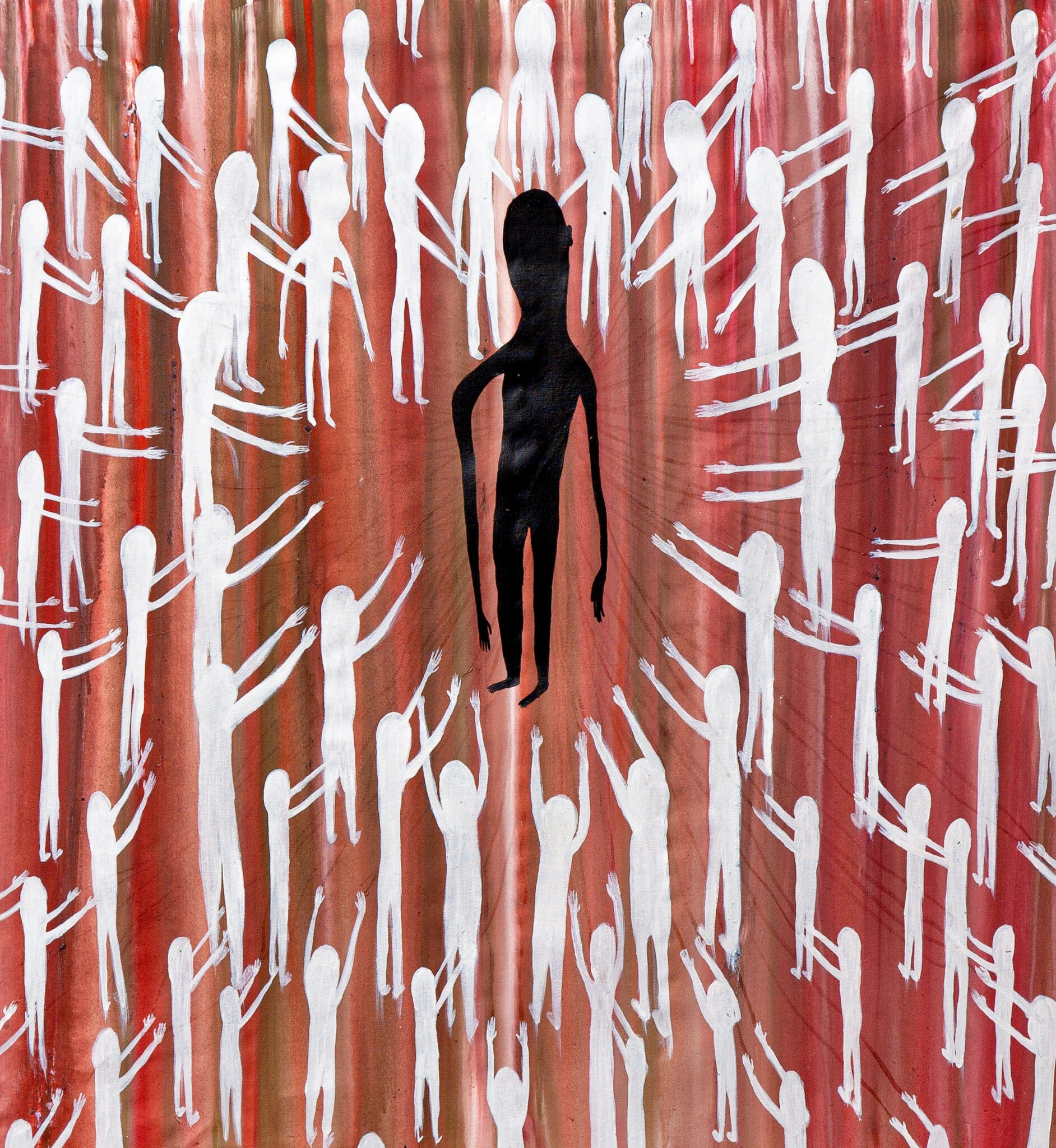Kelton Campos Fausto, Quarentena, 2020, Acrylic on canvas, 90 x 85 cm. 