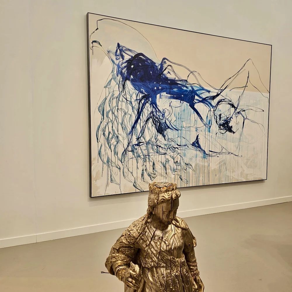 Credits &amp; Courtesy: Tracey Emin, Another Tsunami, 2024 &amp; Danh Vō, Untitled, 2025, Xavier Hufkens [Frieze - Booth B3]