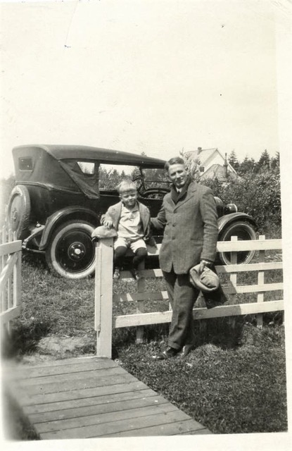 Leo at age 4, with his father Leo senior, Fort Shaw, Montana.