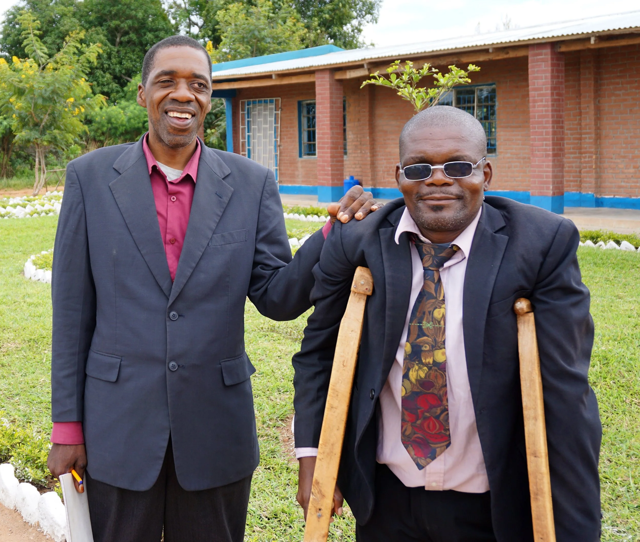 Harry, the school's founder and director, with the local Ward Council Representative