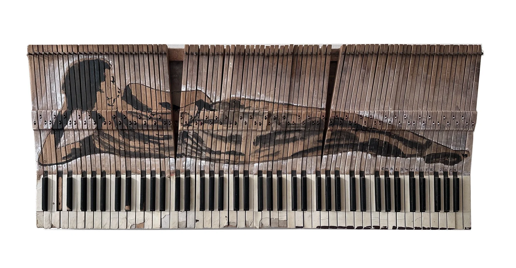Reclining Woman on Piano, 2024