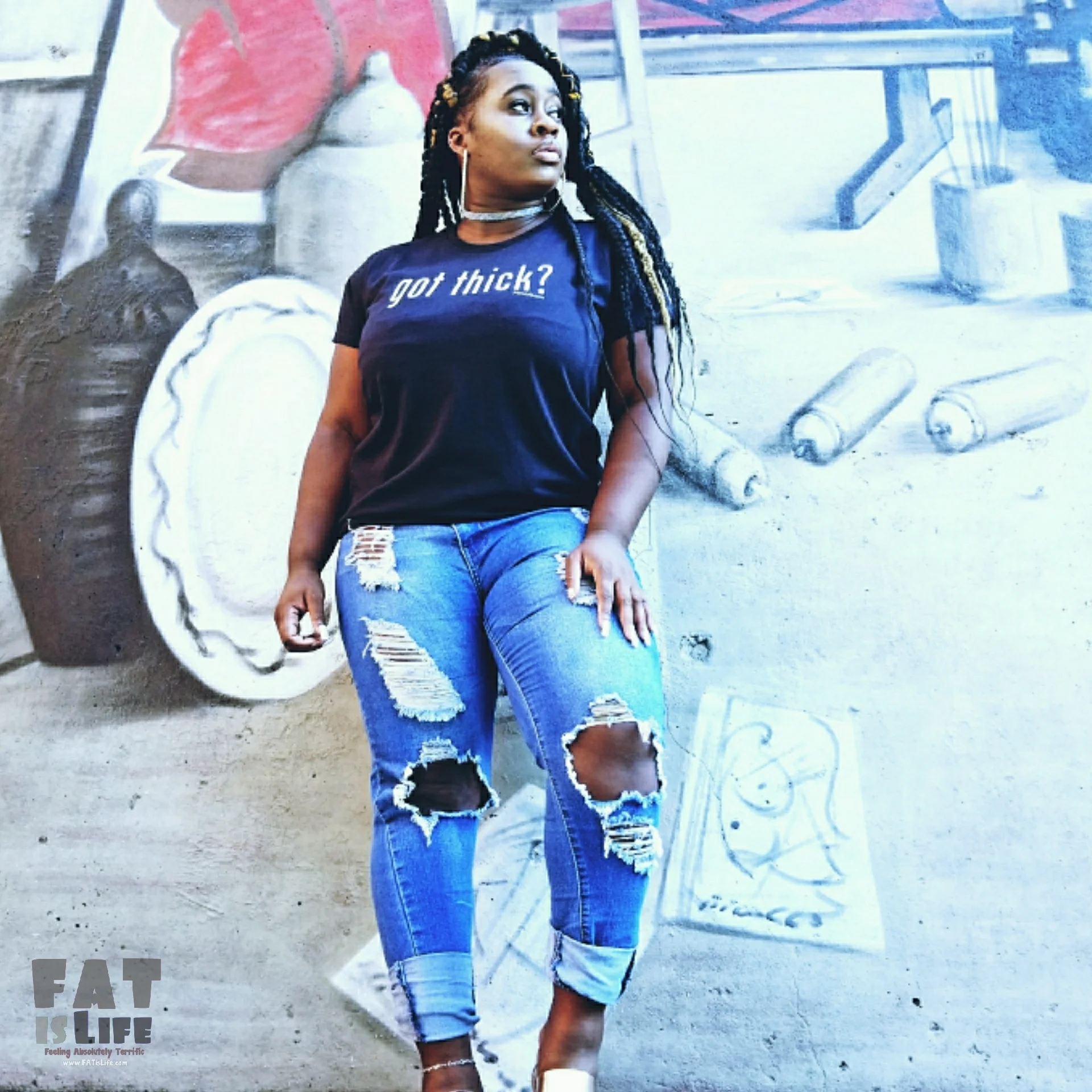 @iamtesha_ posted up in BK for the Got Thick? shoot.