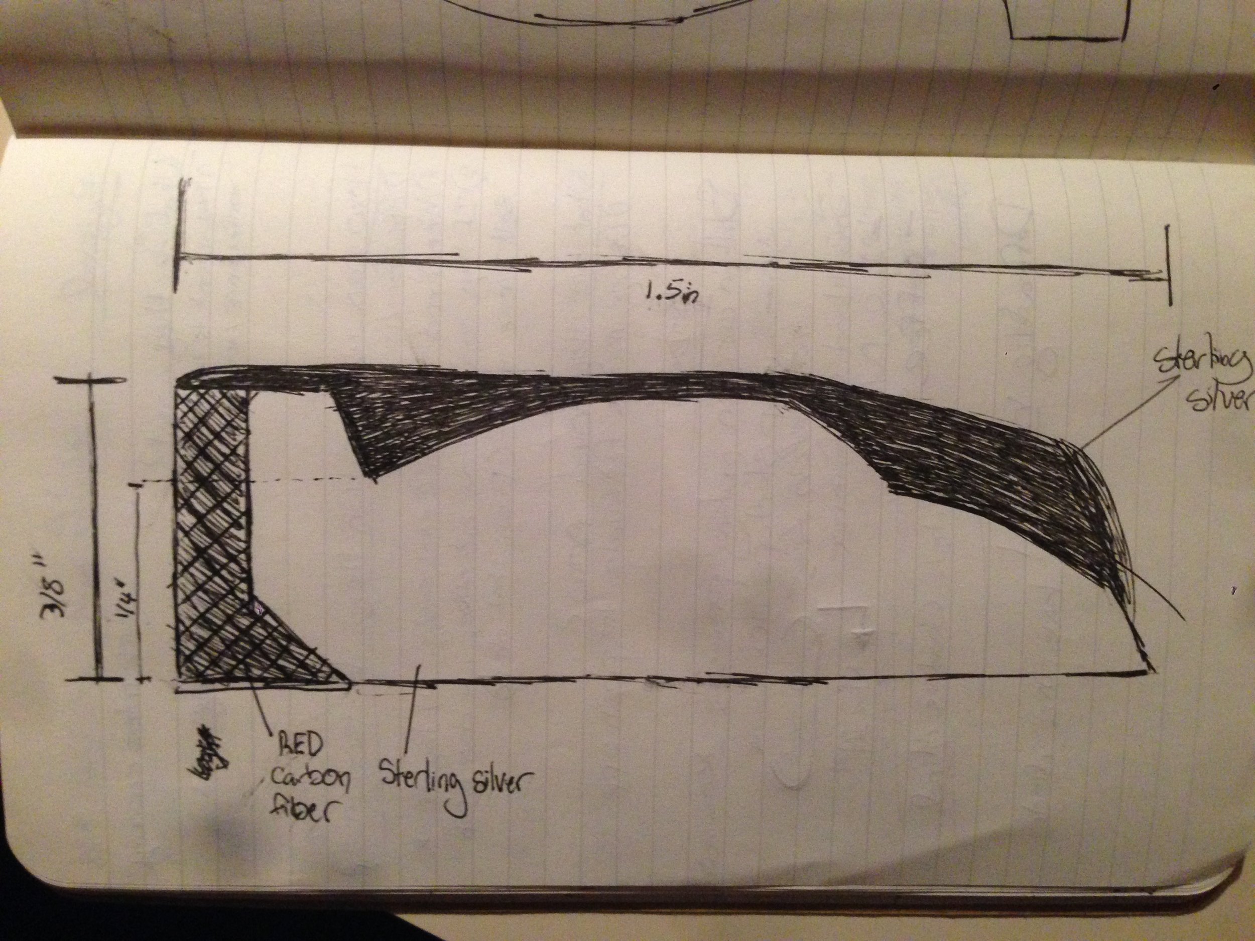 I first sketched out a few concepts of a few iconic cars which we could build upon on our first experimental product, the money clip. I was focused on purely the defining featuring of the car body.