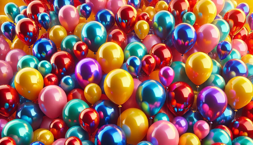 Children's toys and a balloon