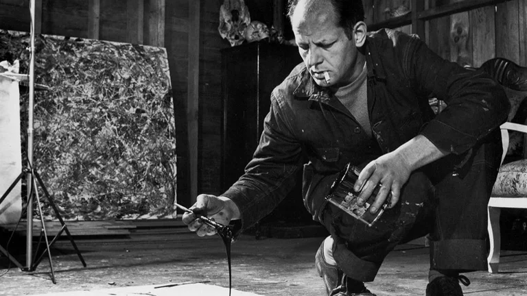Action painter, Jackson Pollock.