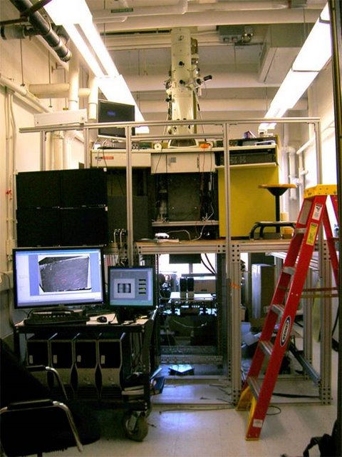 Reid Lab: T.E.M.C.A., may be the worlds fastest electron microscope, capable of continuously generating images at rates as high as 15 Mpixels/s. Many times faster than commercially available systems, it was fabricated for a fraction of the price. The Neurotechnology facility played a role in nearly every stage of this project.