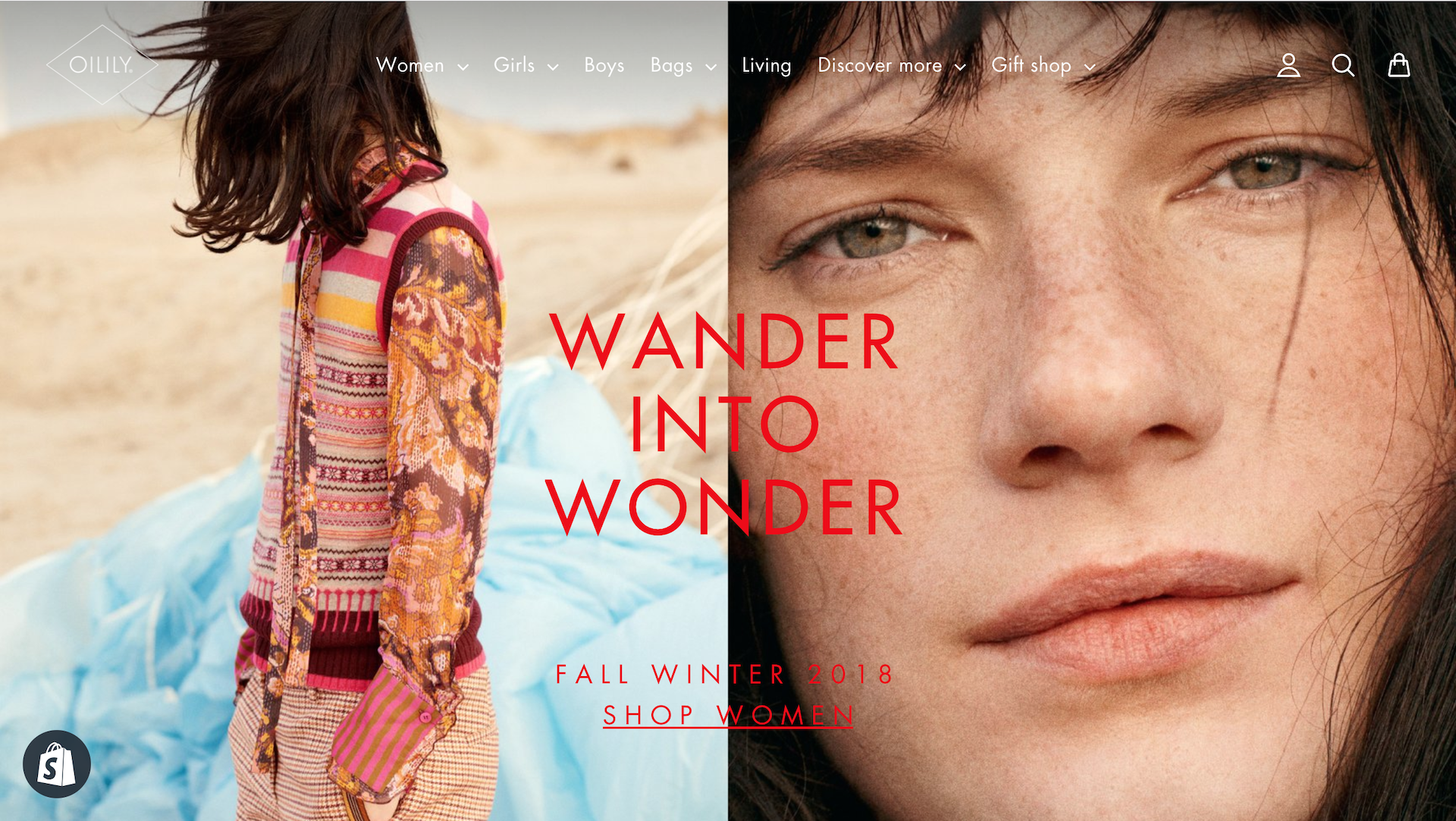 Schermafdruk website Wander into Wonder.png