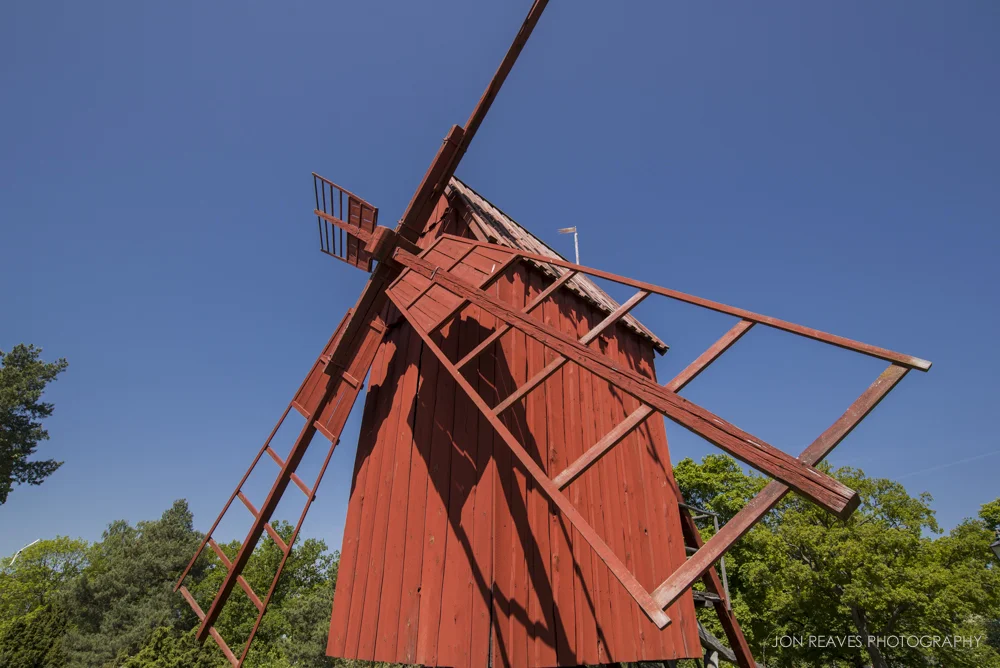 Traditional Swedish windmill in Skansen, Stockholm.