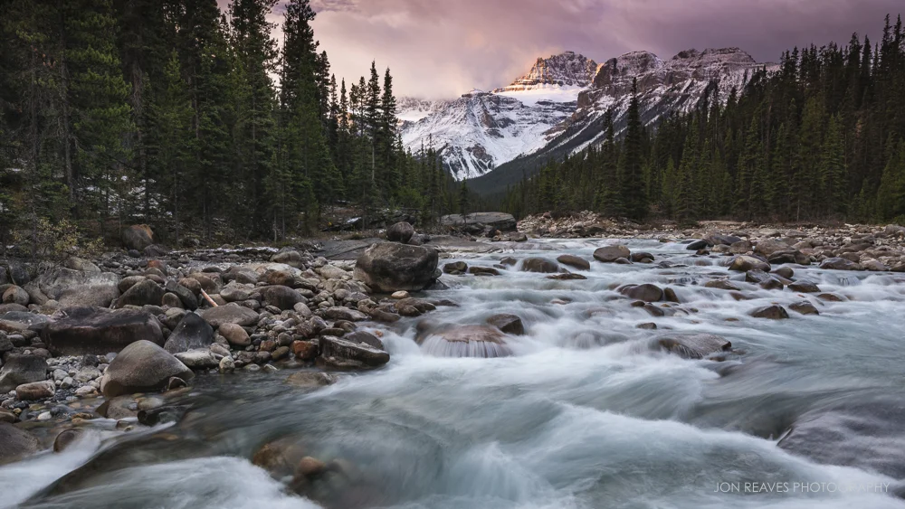 Sunrise at Mistaya Canyon, Banff National Park