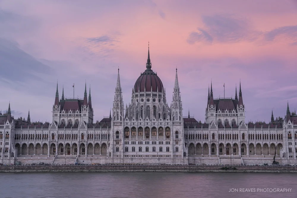Hungarian Parliament at Sunset, Budapest, Hungary