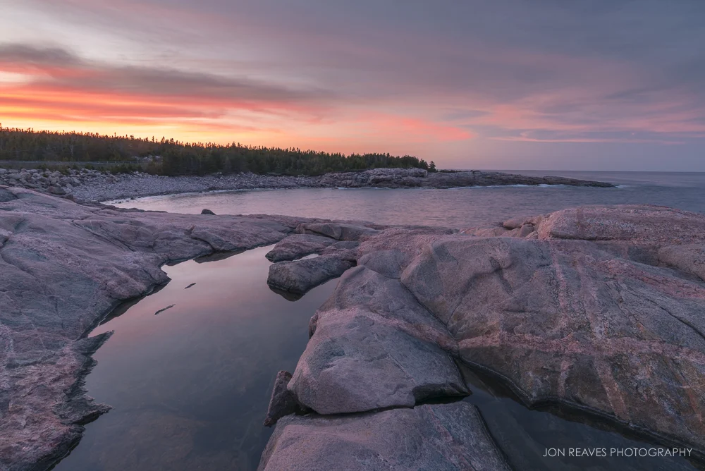 Tide Pools at Sunset, Lackies Head, Cape Breton, Nova Scotia