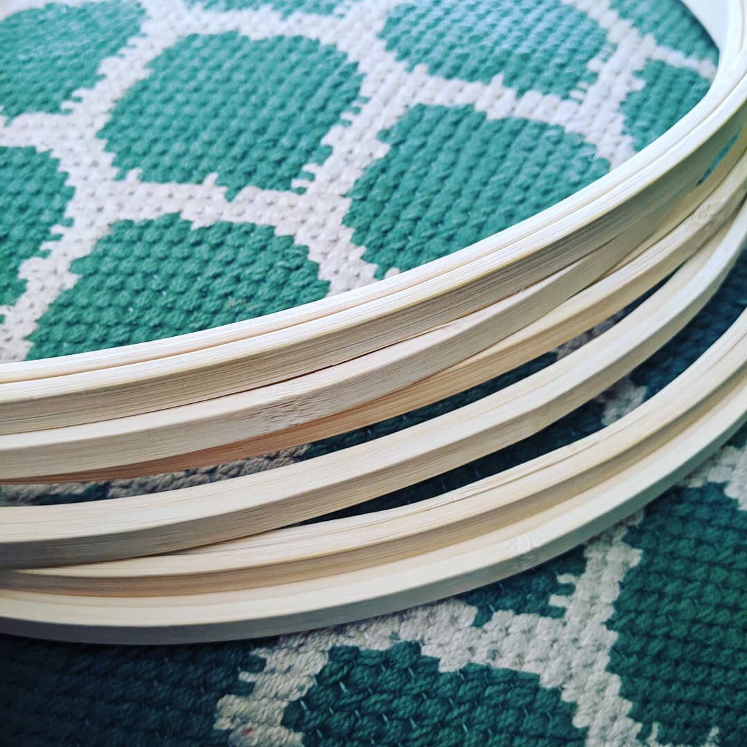 Oh yay! My big hoops are here!! I'm going to be doing a COLLECTION for November! Ideas are coming together. 

#weavinground 
#weaving
#fiberart
#chattanooga