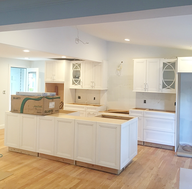 Cabinets are finally in, just waiting on the countertops