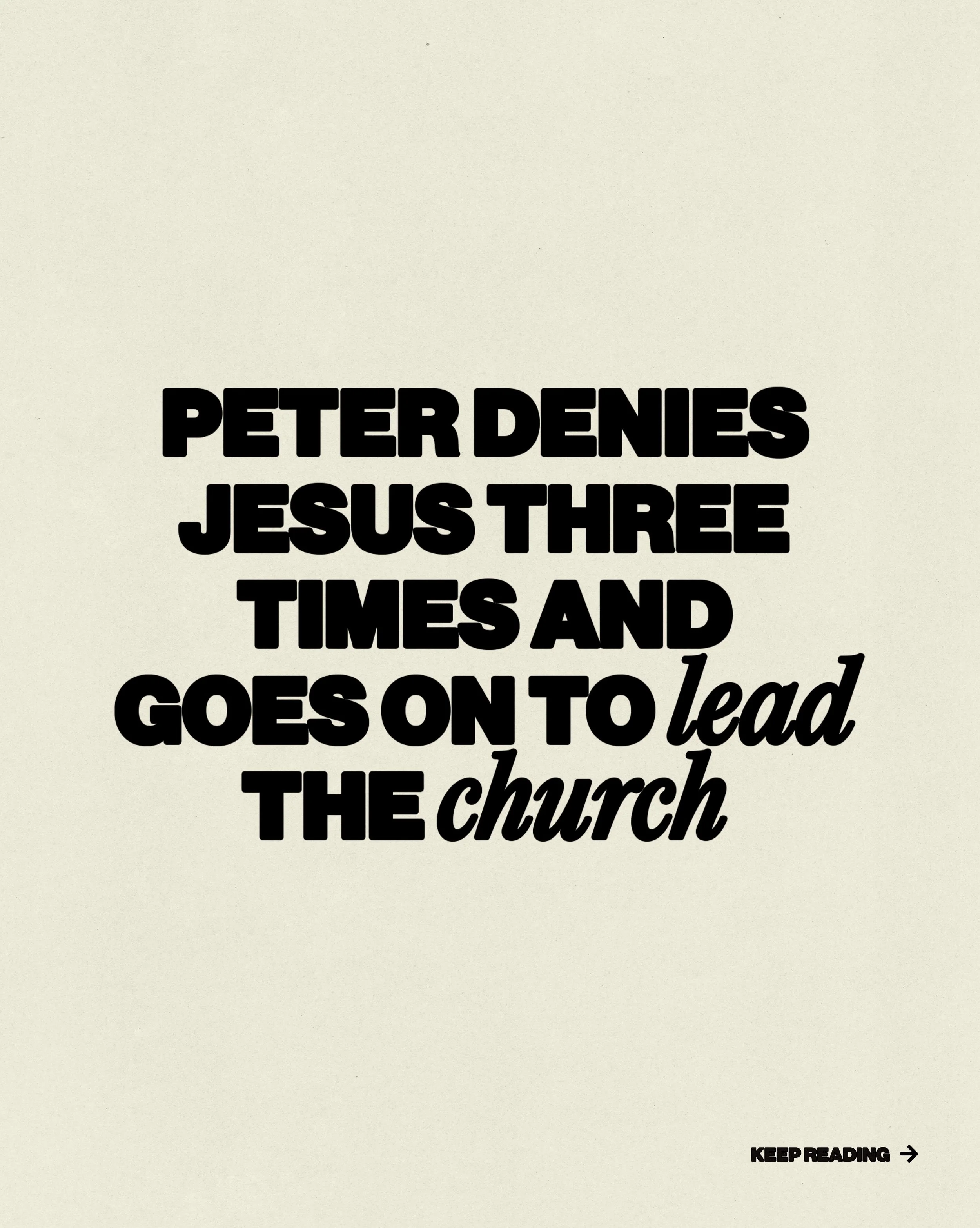 Keep being faithful!