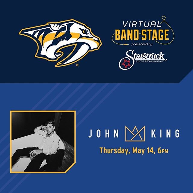 So excited to team up with @predsnhl for a LIVE concert this Thurs at 6pm CST on @instagram &amp; @facebook. Click on my story 👆🏼 to set a reminder 💛💙🏒 #GoPreds #Smashville  #nhl #nashville #hockey #nashvegas #countrymusic