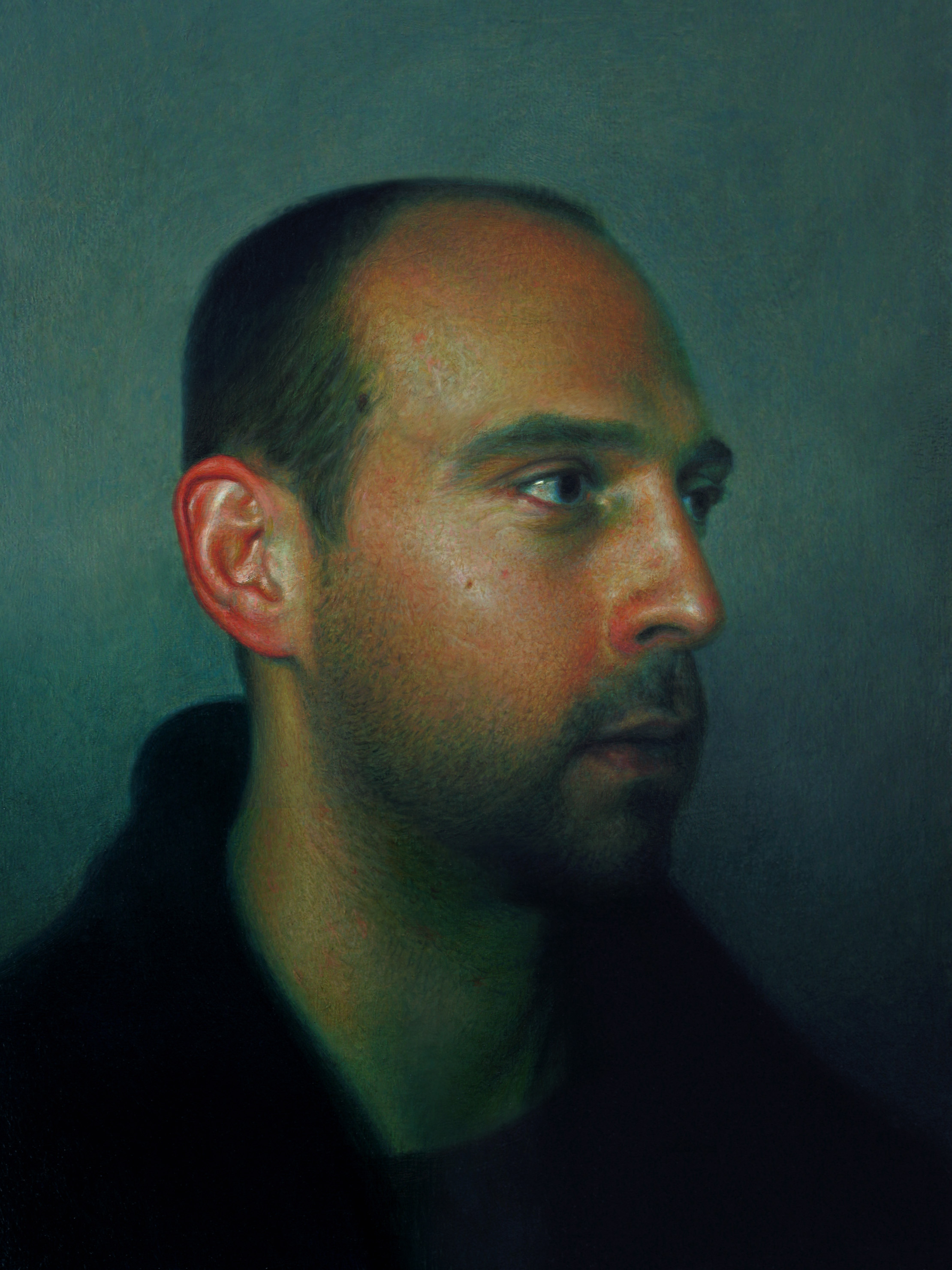  Jeff.&nbsp;Oil on panel. 