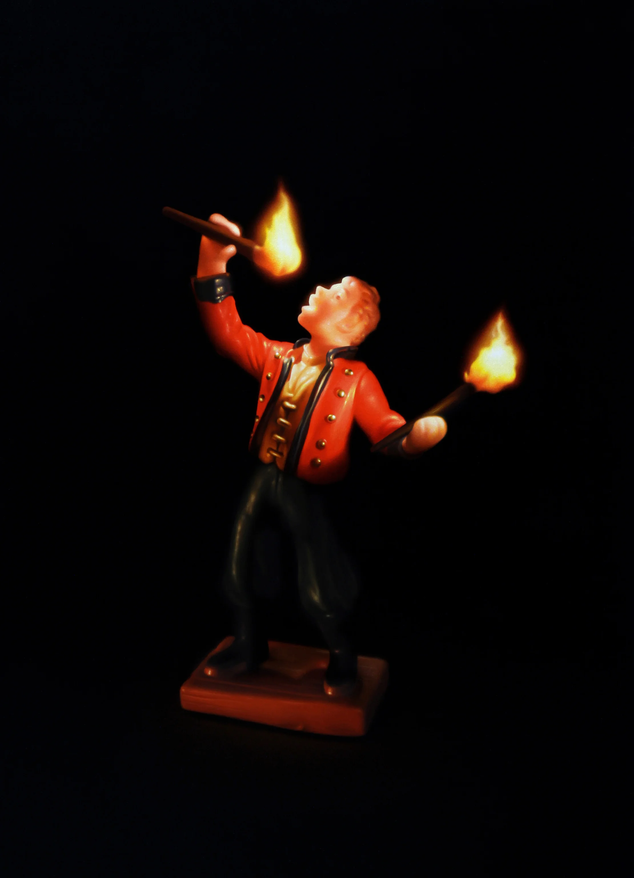 Fire Eater. Oil on panel.