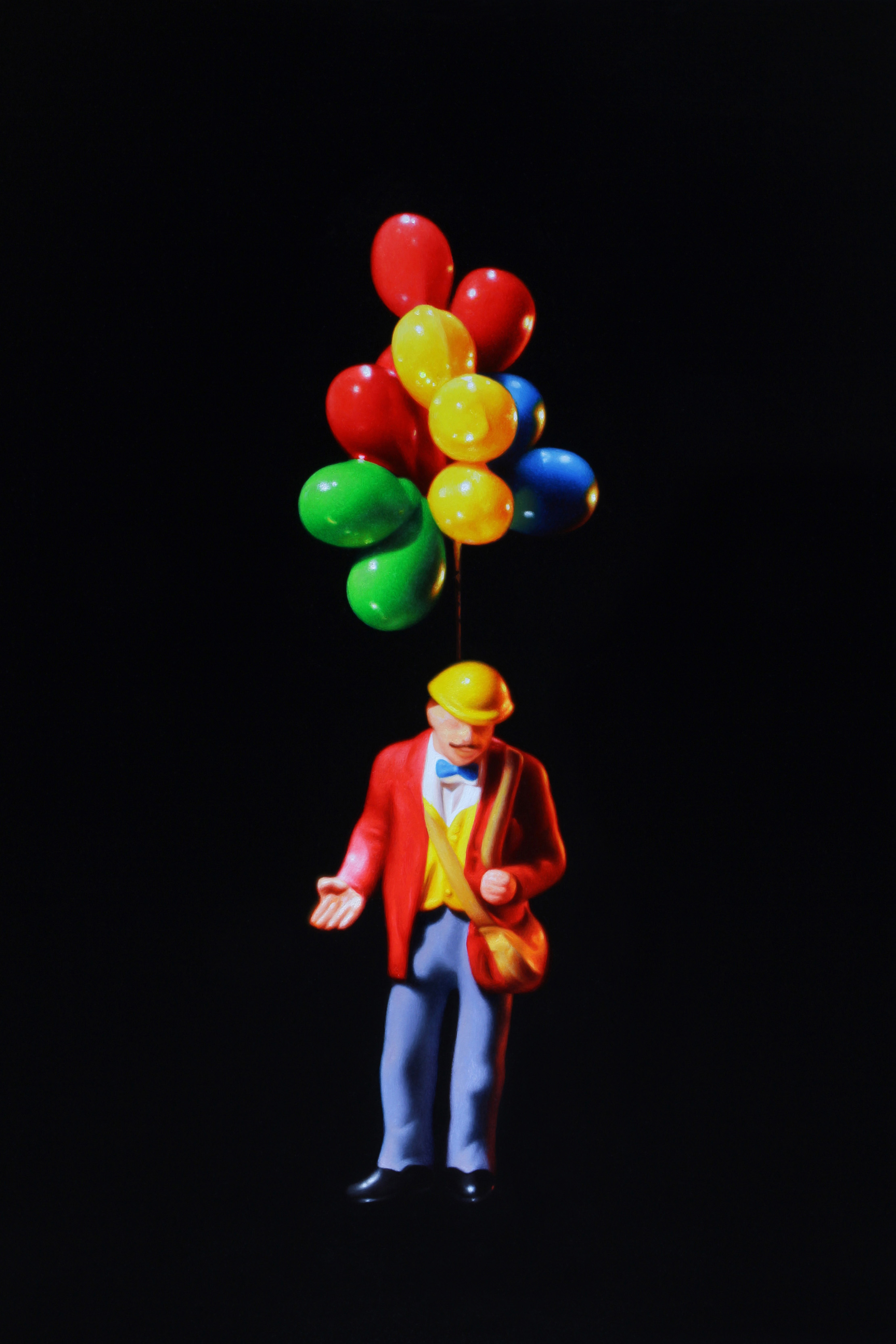  Balloon Man.&nbsp;Oil on panel. 