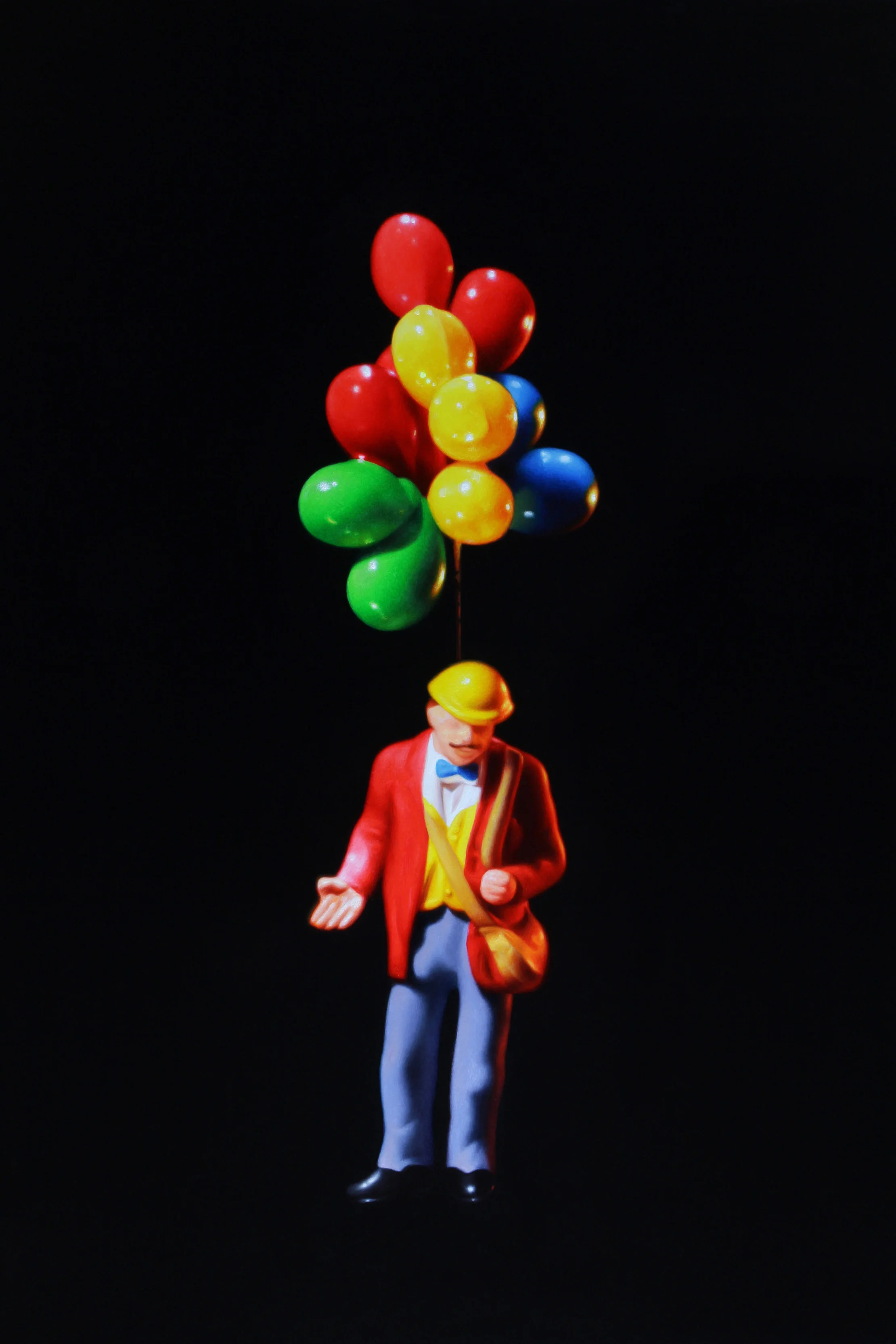 Balloon Man. Oil on panel.