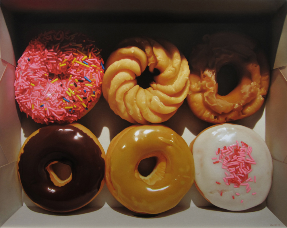  Donut Six Pack. Oil on Canvas. 