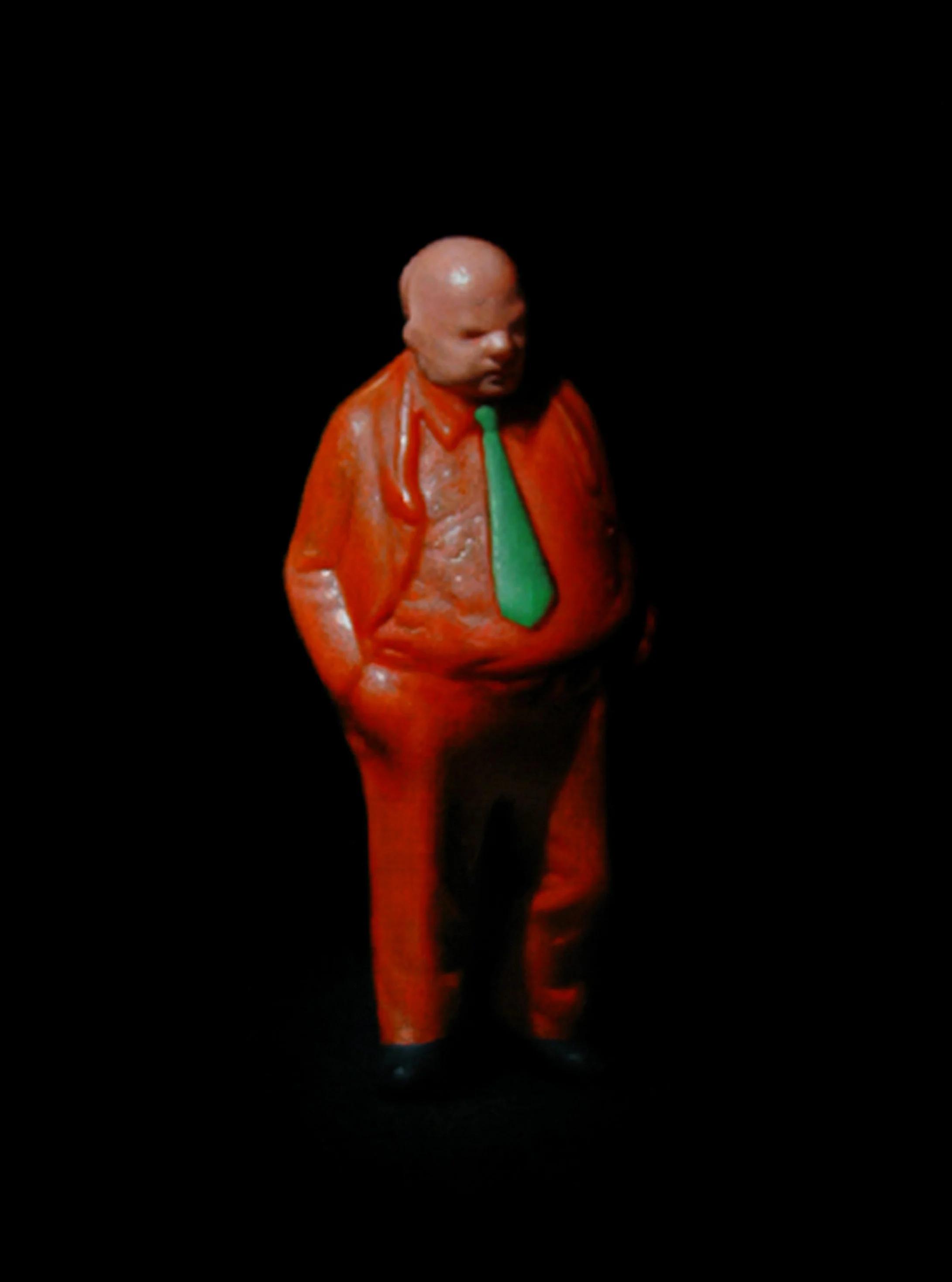 Orange Man. Oil on panel.